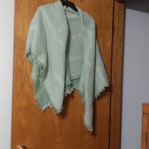 Womens square mint green scarf